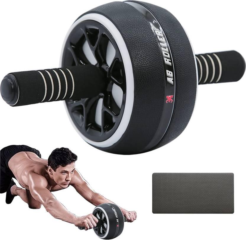 Stainless Steel Abdominal Roller Wheel - Heavy-Duty Core Strength Training Equipment with Prolapse Suitable for Gym, Pilates, Yoga - Non-Electric Muscle Builder for Men & (Abdominal, Chest Workouts) - Shopeleven