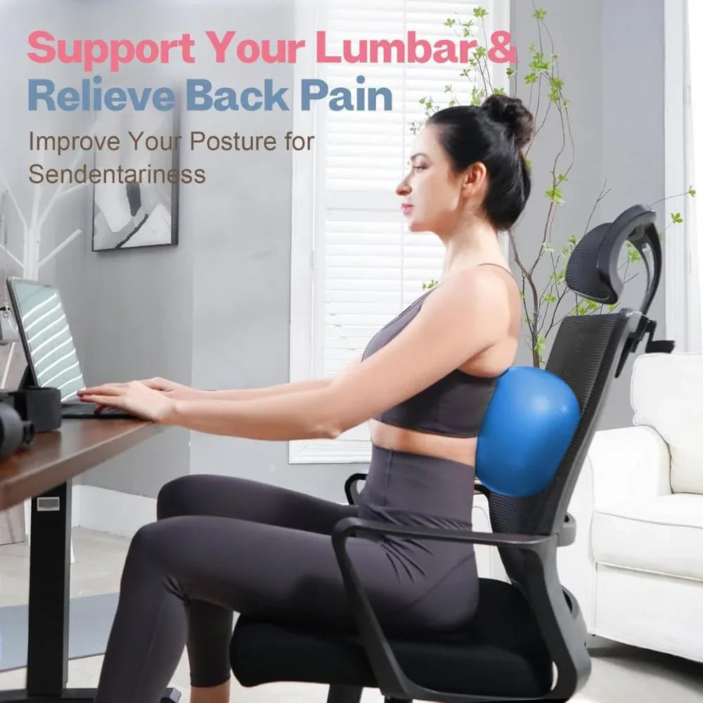 Anti-Burst Exercise Gym Ball for Workout, Yoga, Pilates & Home Fitness | Stability Ball with Pump | Balance & Core Trainer - Shopeleven