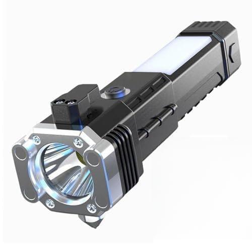 Bright LED USB-Rechargeable Handheld Flashlight – Multifunction Torch with 3 Light Modes, Magnetic Base & COB Floodlight - Shopeleven