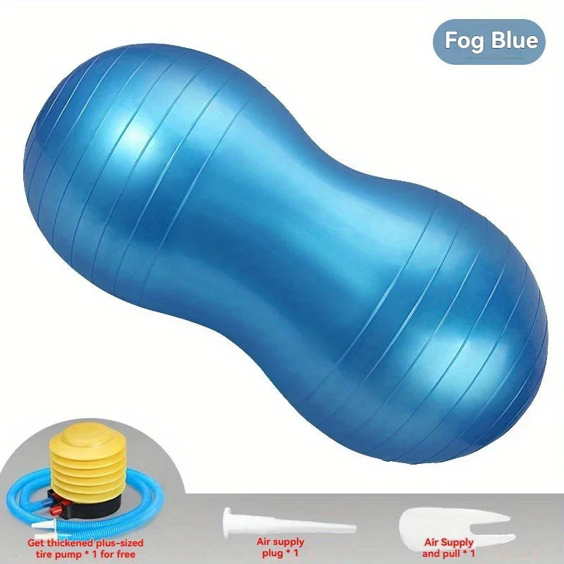 Peanut-Shaped Anti-Burst Yoga Ball – Stability & Balance Trainer for Back Massage, Physical Therapy & Core Exercise – Durable, Slip-Resistant - Shopeleven