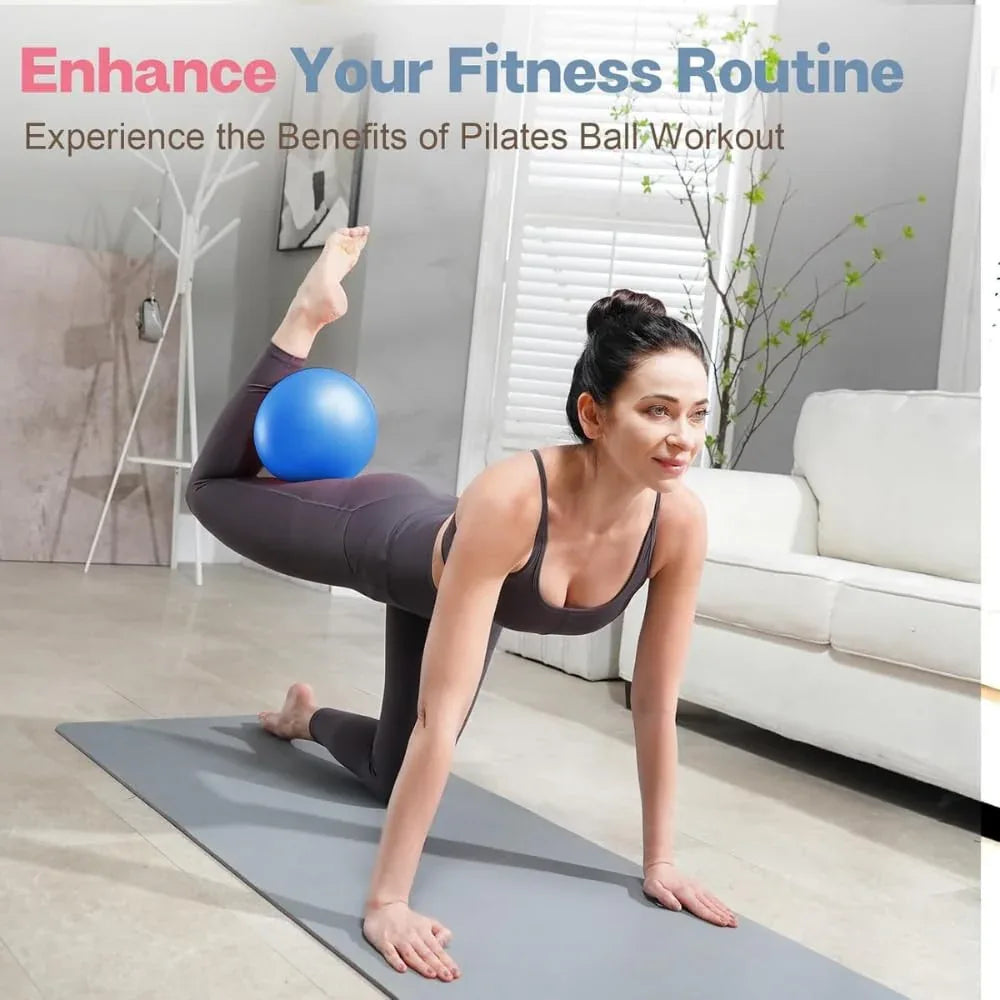 Anti-Burst Exercise Gym Ball for Workout, Yoga, Pilates & Home Fitness | Stability Ball with Pump | Balance & Core Trainer - Shopeleven