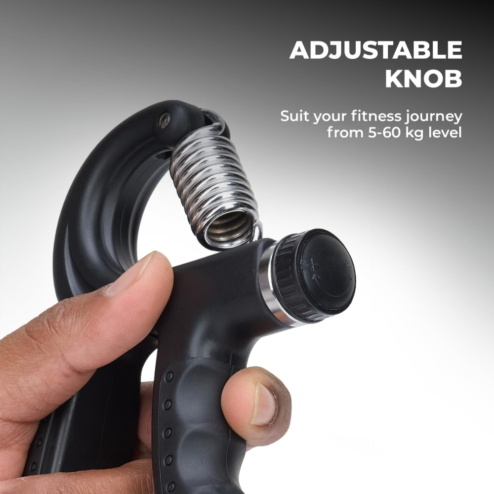 Heavy-Duty Adjustable Hand Gripper (10–60 kg / 22–132 lbs) – Portable Forearm & Grip Strength Trainer