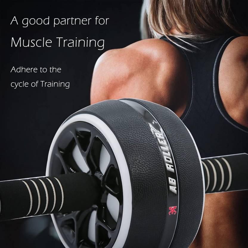 Stainless Steel Abdominal Roller Wheel - Heavy-Duty Core Strength Training Equipment with Prolapse Suitable for Gym, Pilates, Yoga - Non-Electric Muscle Builder for Men & (Abdominal, Chest Workouts) - Shopeleven