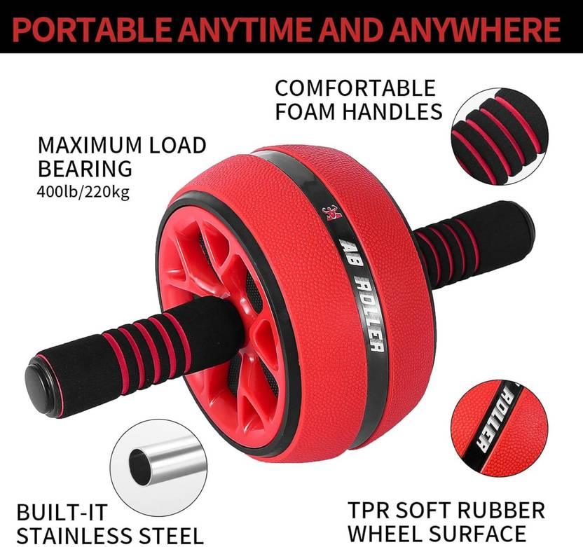 Portable Ab Wheel for Core Strengthening - 1pc Durable PP Material, Abdominal and Core Strength Training Equipment, Home Gym Fitness Exercise Wheel for Men and Women - Shopeleven