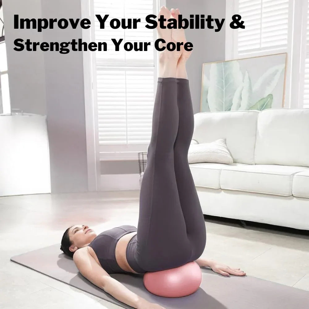 Anti-Burst Exercise Gym Ball for Workout, Yoga, Pilates & Home Fitness | Stability Ball with Pump | Balance & Core Trainer - Shopeleven
