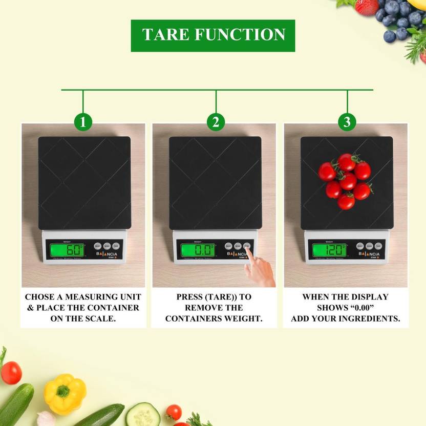 Digital Kitchen & Coffee Scale (0.1 g Precision, 10 kg Capacity) – Multi-Function Food & Baking Scale with Timer
