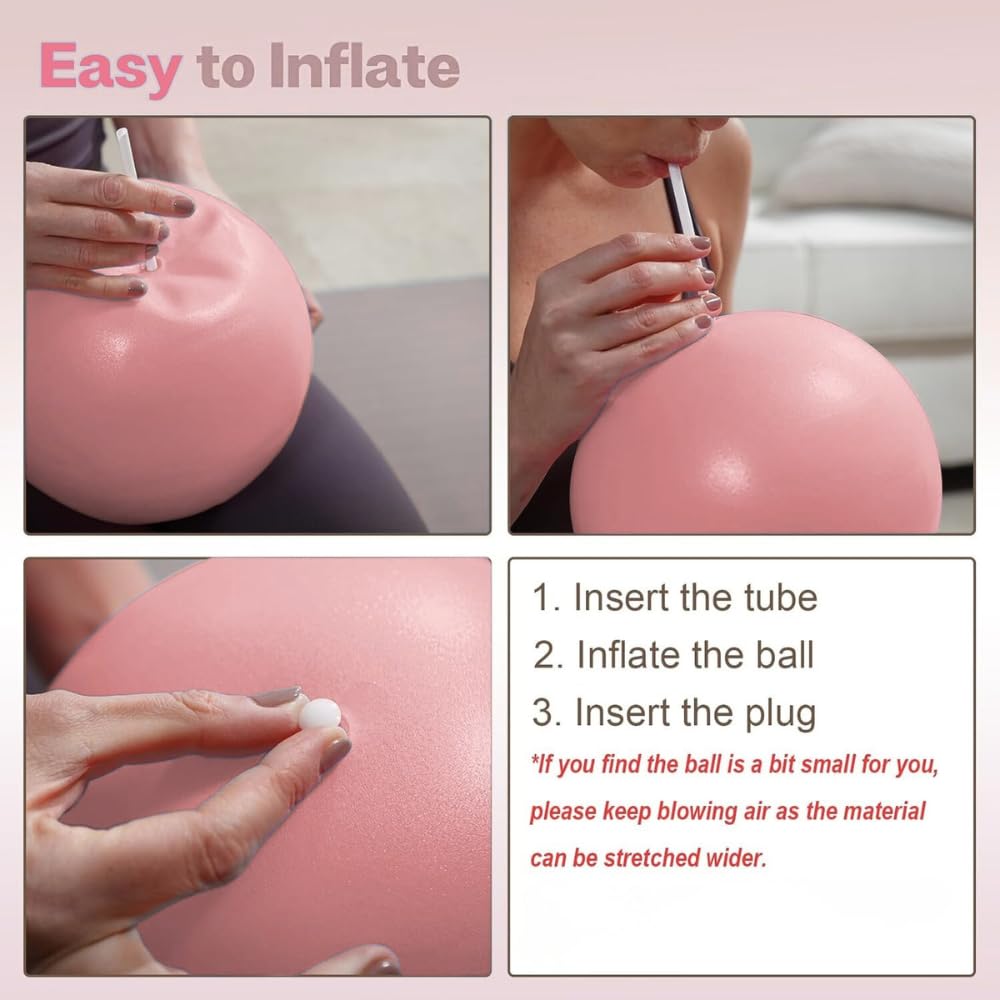 Anti-Burst Exercise Gym Ball for Workout, Yoga, Pilates & Home Fitness | Stability Ball with Pump | Balance & Core Trainer