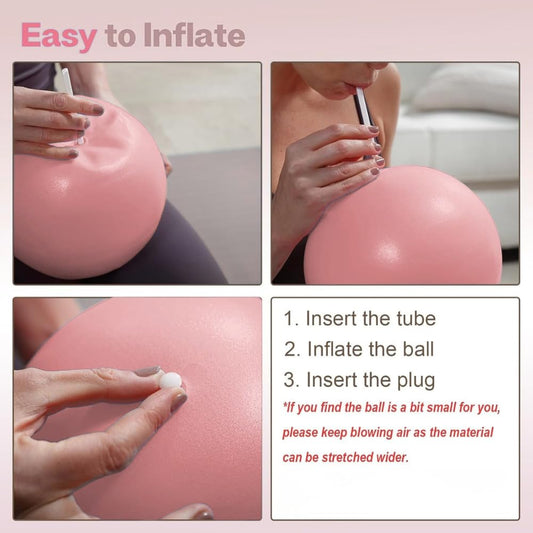 Anti-Burst Exercise Gym Ball for Workout, Yoga, Pilates & Home Fitness | Stability Ball with Pump | Balance & Core Trainer