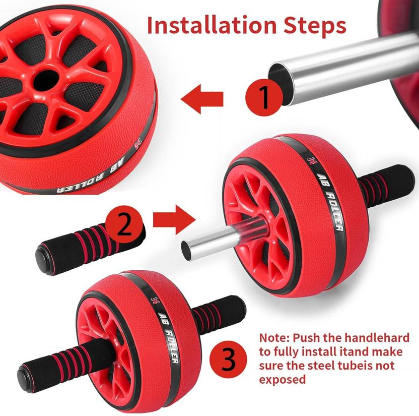 Portable Ab Wheel for Core Strengthening - 1pc Durable PP Material, Abdominal and Core Strength Training Equipment, Home Gym Fitness Exercise Wheel for Men and Women