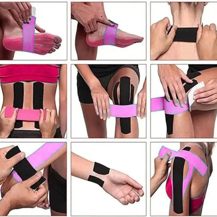 Elastic Kinesiology Sports Tape – Uncut Muscle & Joint Support Tape for Rehab, Fitness, Physiotherapy & Athletic Use - Shopeleven
