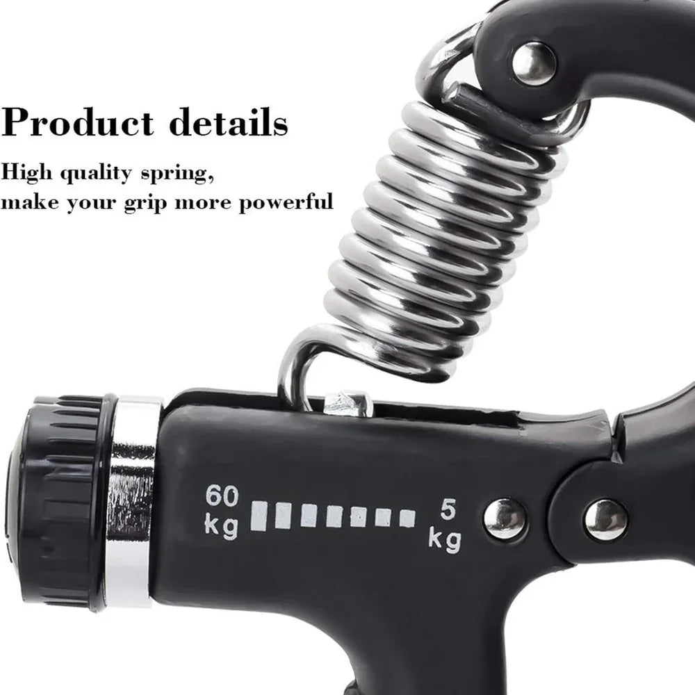 Adjustable Grip Strengthener (5–60 kg / 11–132 lbs) – Heavy-Duty Hand & Forearm Exerciser for Home Fitness - Shopeleven