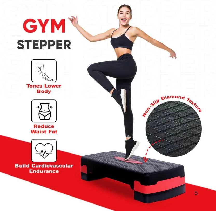 Adjustable Height Aerobic Step Board – Portable Home Stepper for Cardio, Zumba & Fitness Workouts - Shopeleven