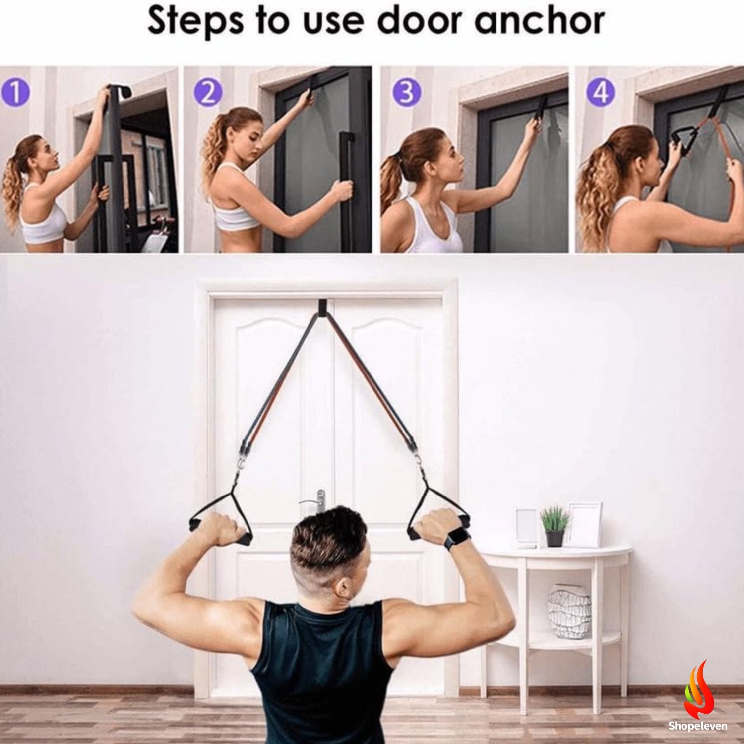 Premium 11-in-1 Exercise Band Set – Fitness Resistance Tubes with Handles, Door Anchor, Ankle Strap & Travel Bag