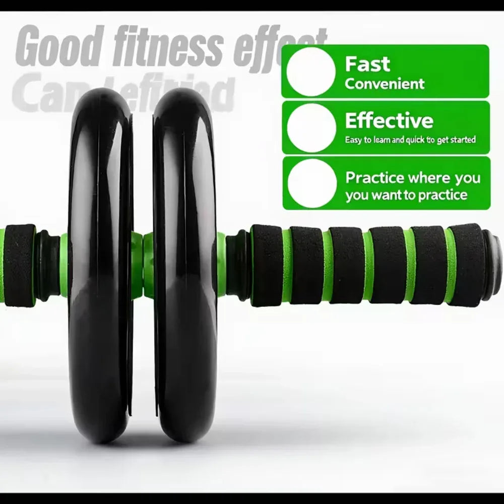 Home Gym Ab Roller Wheel - Non-Slip Grip, Core Strength & Burning Workout Equipment with Free Knee Mat - Heavy-Duty PVC Construction for Abs, Arms, Legs - Shopeleven