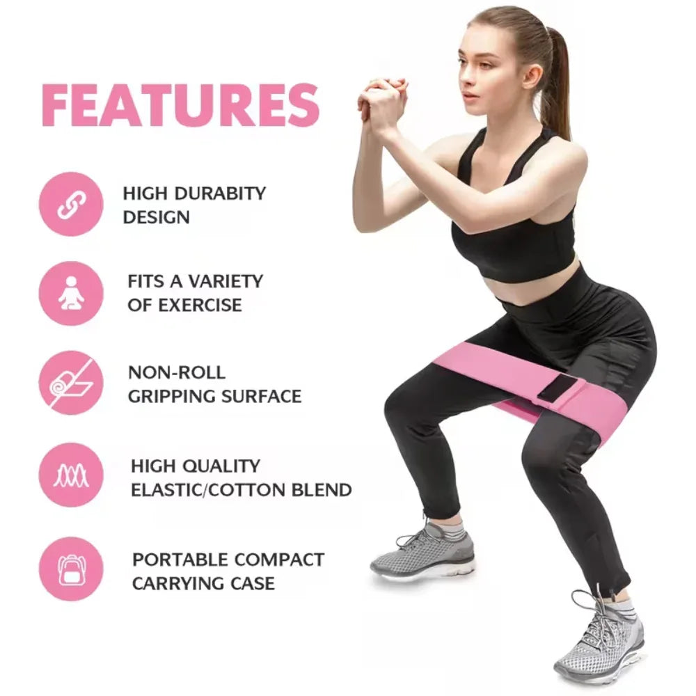 3pcs Elastic Yoga Resistance Band for Women - Thigh, Leg, and Hip Training - Pilates Stretch Belt for Home Gym Fitness Exercise, Lightweight Workout Gear, Hand Wash Only, Women's Fitness, Workout Beginners - Shopeleven