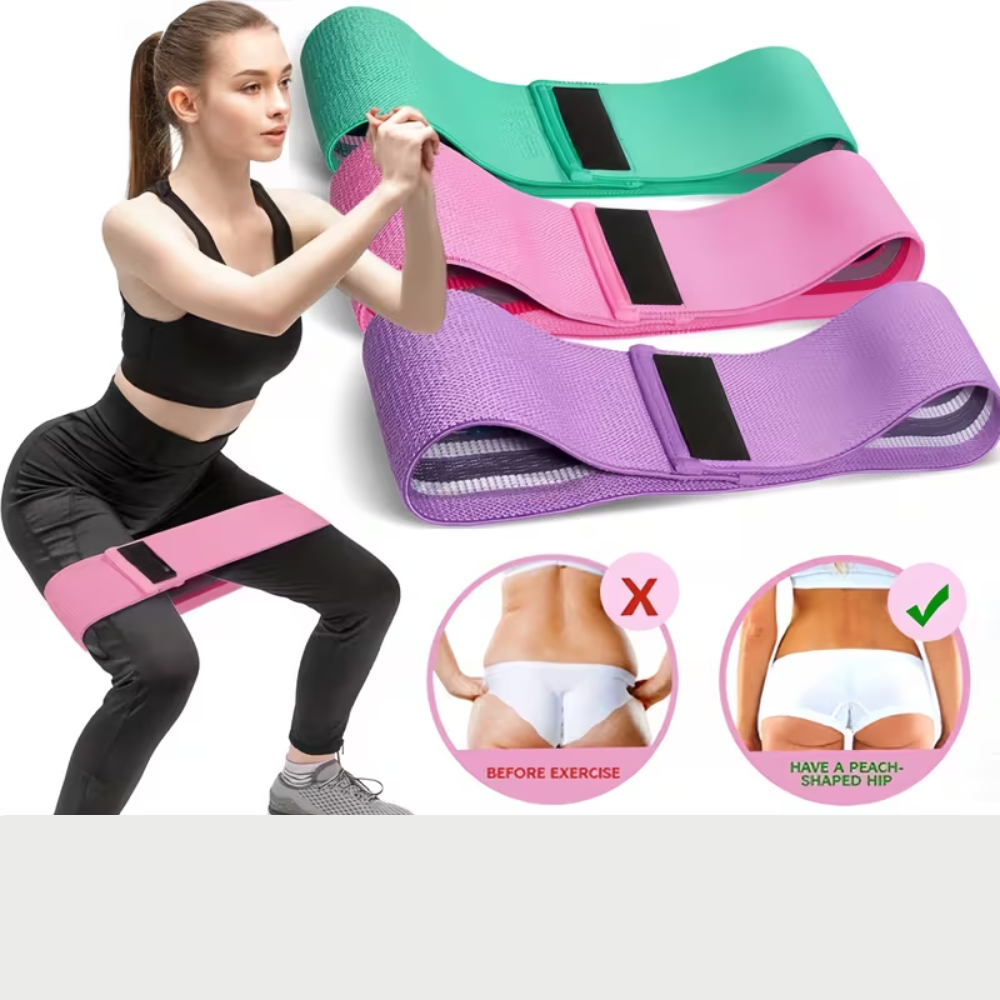 3pcs Elastic Yoga Resistance Band for Women - Thigh, Leg, and Hip Training - Pilates Stretch Belt for Home Gym Fitness Exercise, Lightweight Workout Gear, Hand Wash Only, Women's Fitness, Workout Beginners