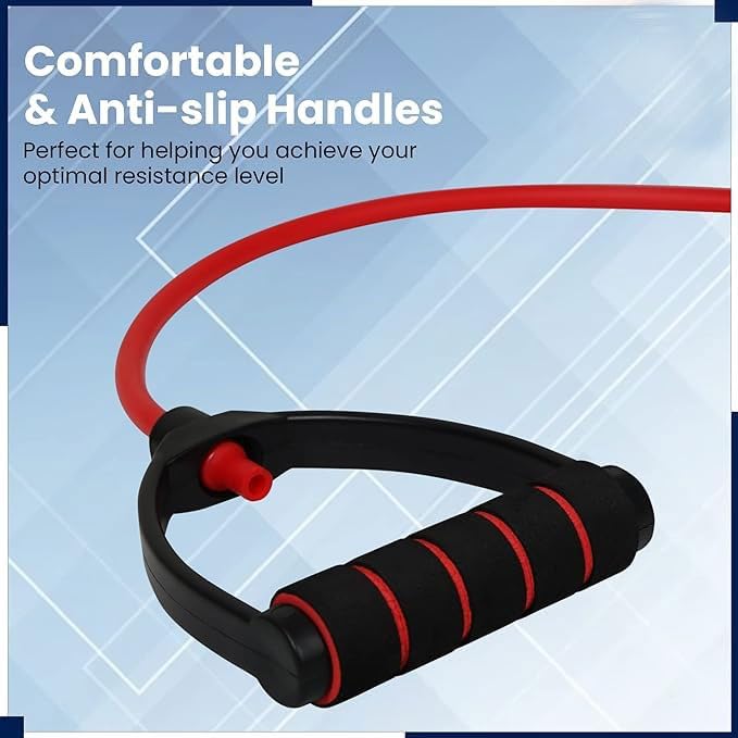 Resistance Tube Exercise Band Light, Single Toning Tube | Athletes Choice | Body Fitness |Home Workouts and Gym Fitness Exercises | Single Resistance Bands Toning Tubes