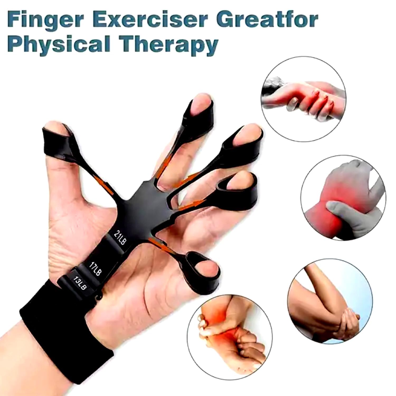 Finger Gripper, Finger Exercise Equipment for Wrist, Forearm Muscles | Finger Stretcher, Hand Grip Exerciser, Palm Strengthener, Finger Grip