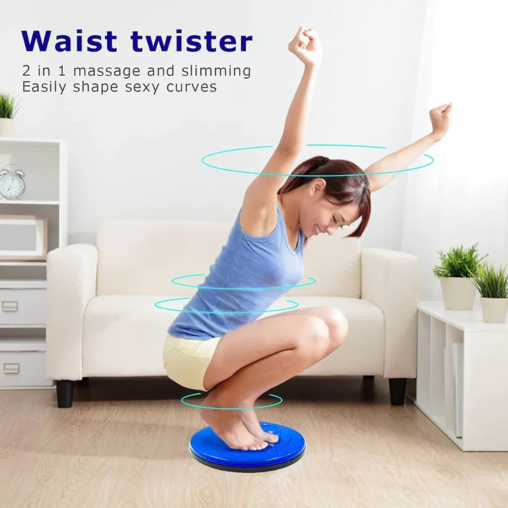 Tummy Twister, Tummy Trimmer, Abs Roller & Shaper, Exercise Machine, Non-Slip Surface, Blue - Shopeleven