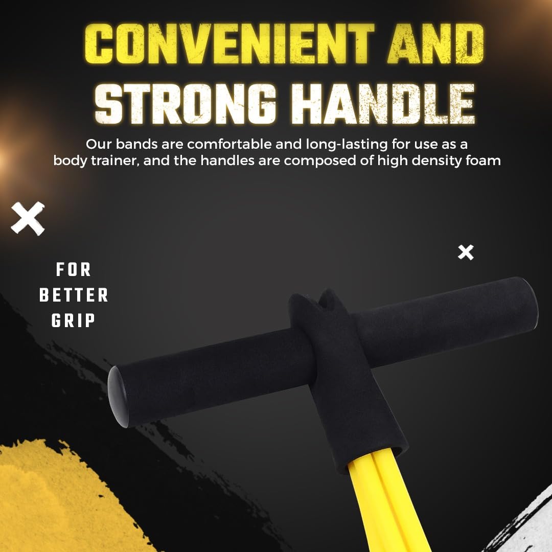 Natural Rubber Pull Reducer Training Bands 4 Tubes Body Trimmer Pedal Exerciser Yoga Crossfit Exercise, Arm Exercise, Tummy Body Building Training Men and Women (Reducer)