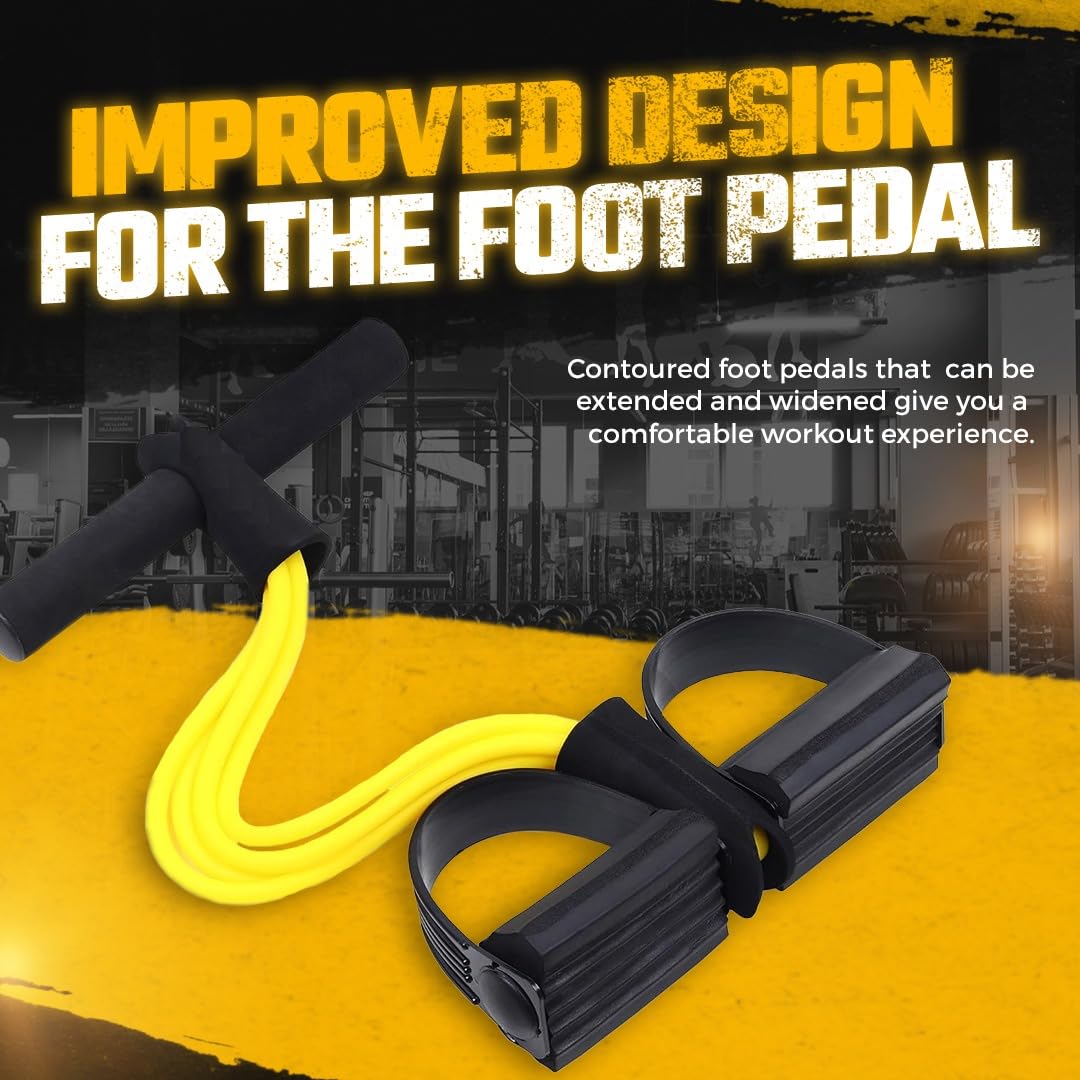 Natural Rubber Pull Reducer Training Bands 4 Tubes Body Trimmer Pedal Exerciser Yoga Crossfit Exercise, Arm Exercise, Tummy Body Building Training Men and Women (Reducer)