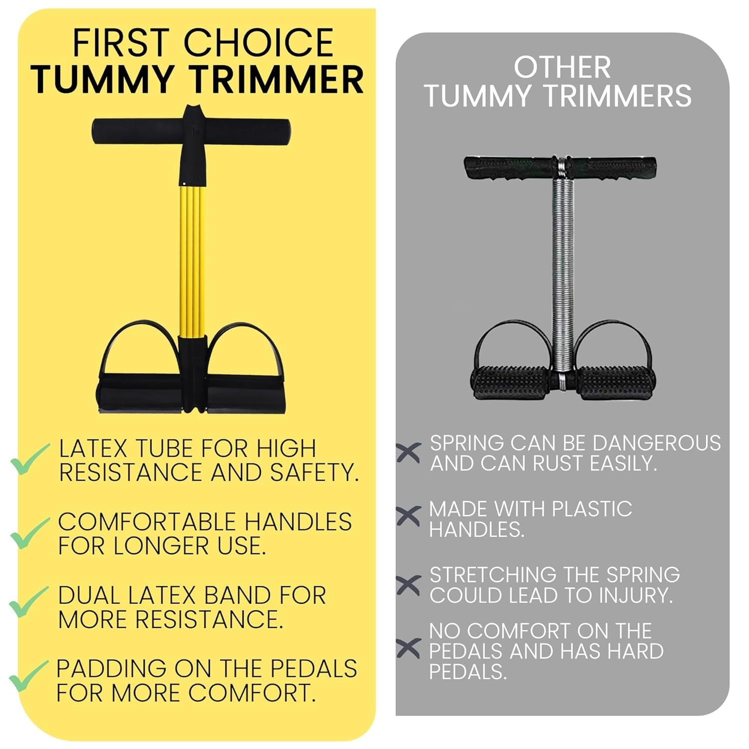 Natural Rubber Pull Reducer Training Bands 4 Tubes Body Trimmer Pedal Exerciser Yoga Crossfit Exercise, Arm Exercise, Tummy Body Building Training Men and Women (Reducer)