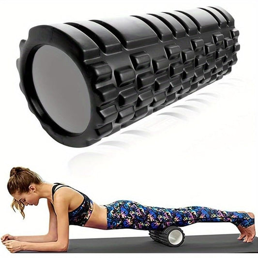 Black EVA Foam Roller – High-Density Trigger-Point Muscle Massager for Deep Tissue, Post-Workout Recovery & Daily Body Care