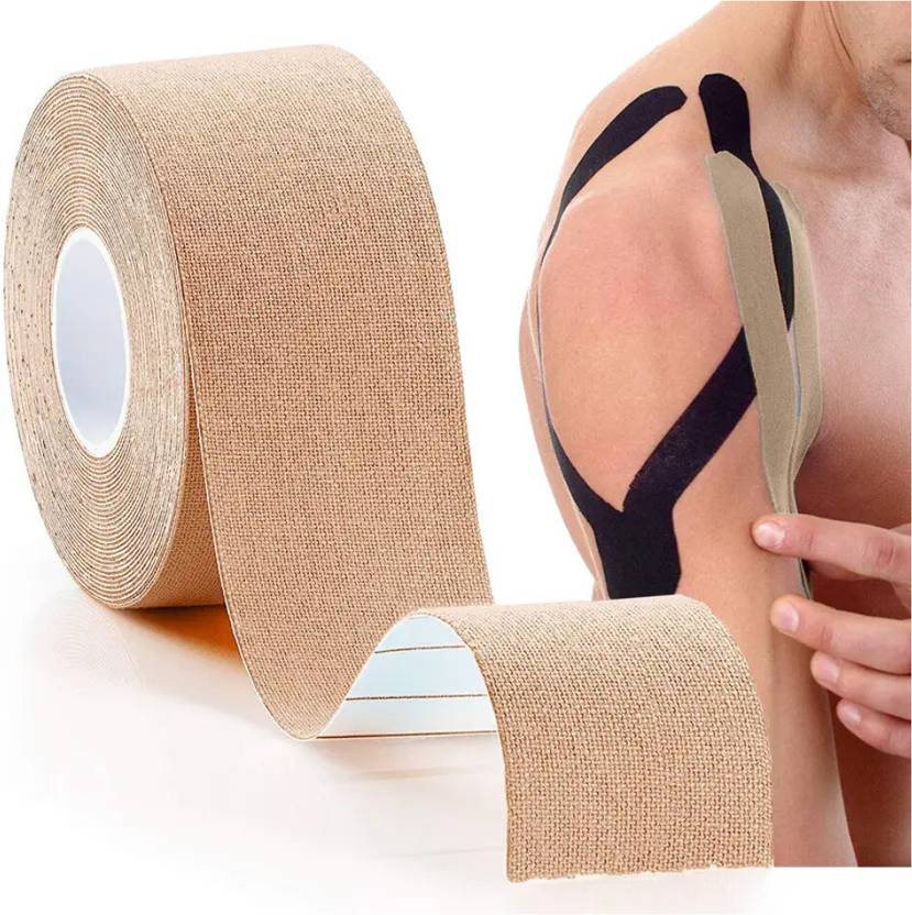 Elastic Kinesiology Sports Tape – Uncut Muscle & Joint Support Tape for Rehab, Fitness, Physiotherapy & Athletic Use