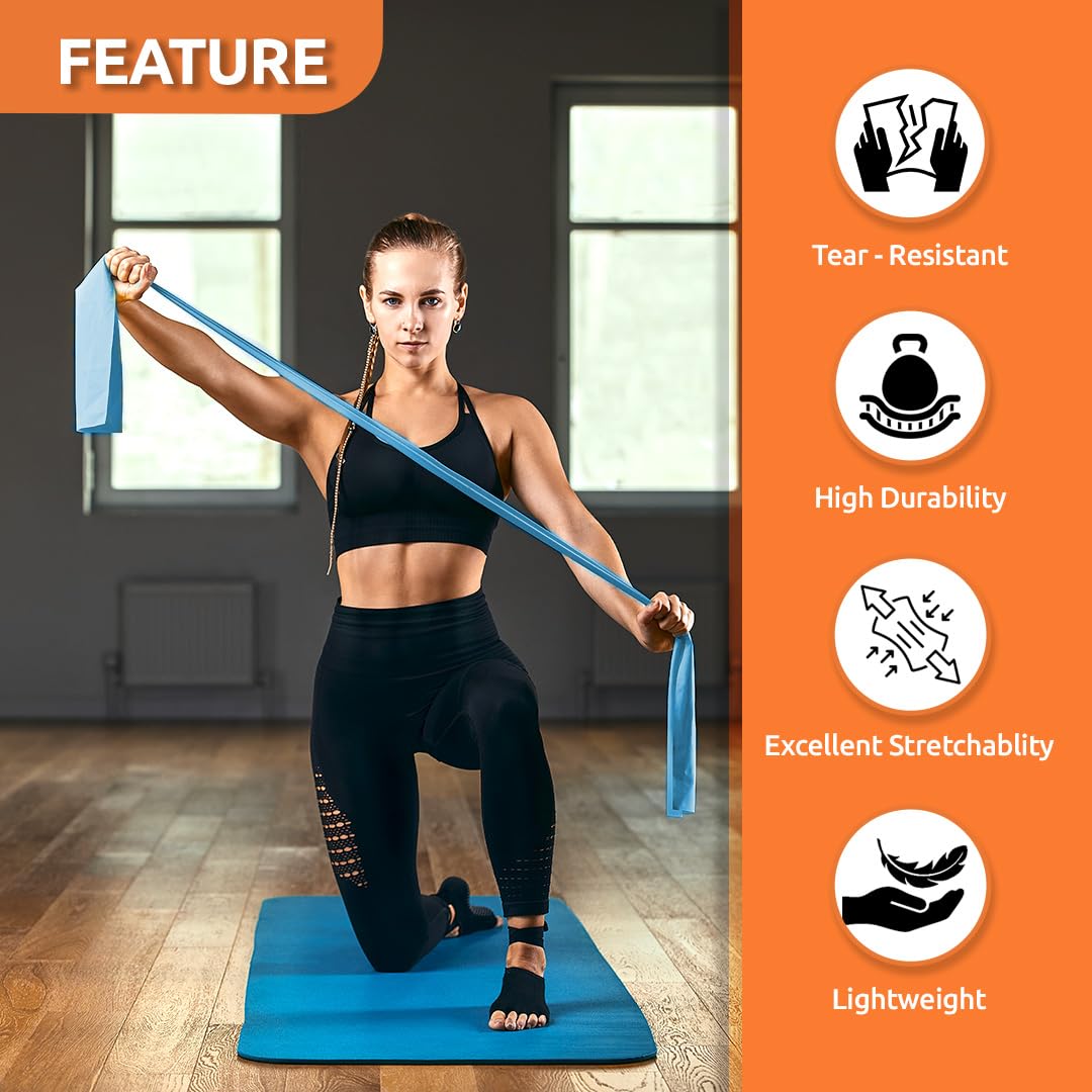 Advanced Yoga Stretching Band - Suitable for full body exercises, stretching bands, yoga exercises, Pilates, and stretching. Ideal for exercise, fitness, resistance bands, elastic bands, and yoga bands with strength and flexibility