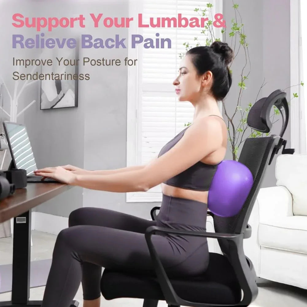 Anti-Burst Exercise Gym Ball for Workout, Yoga, Pilates & Home Fitness | Stability Ball with Pump | Balance & Core Trainer - Shopeleven