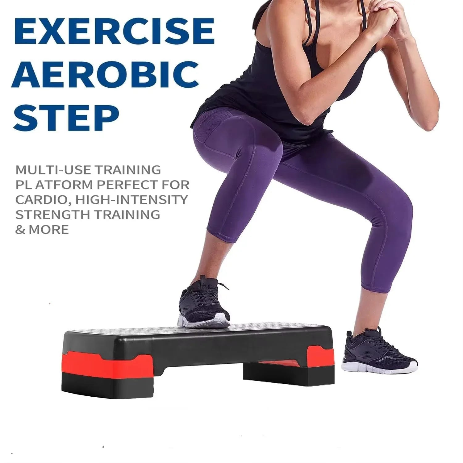 Adjustable Height Aerobic Step Board – Portable Home Stepper for Cardio, Zumba & Fitness Workouts - Shopeleven