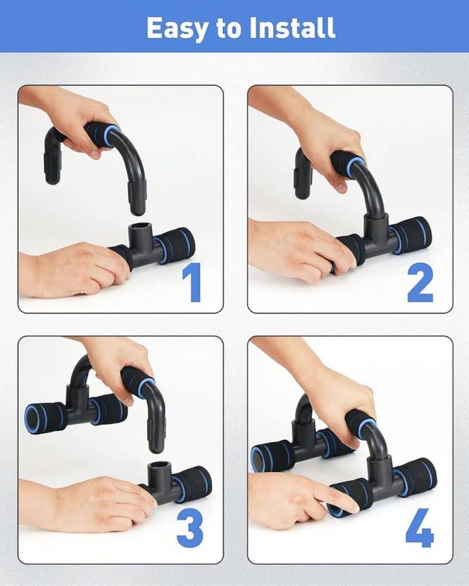 2-Piece Ergonomic Push-Up Bars – Non-Slip Portable Push-Up Stands for Home Strength Training