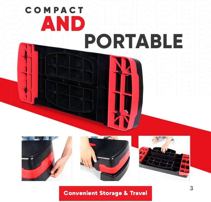 Adjustable Height Aerobic Step Board – Portable Home Stepper for Cardio, Zumba & Fitness Workouts