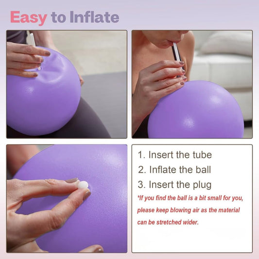 Anti-Burst Exercise Gym Ball for Workout, Yoga, Pilates & Home Fitness | Stability Ball with Pump | Balance & Core Trainer