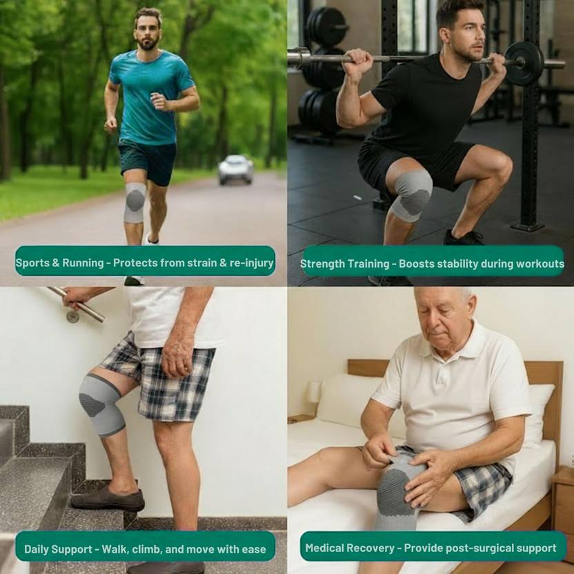 2-Pack Breathable Fiber Knee Brace – Unisex Compression Knee Support for Sports, Running & Outdoor Activity (Copy)