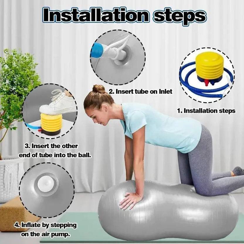 Peanut-Shaped Anti-Burst Yoga Ball – Stability & Balance Trainer for Back Massage, Physical Therapy & Core Exercise – Durable, Slip-Resistant