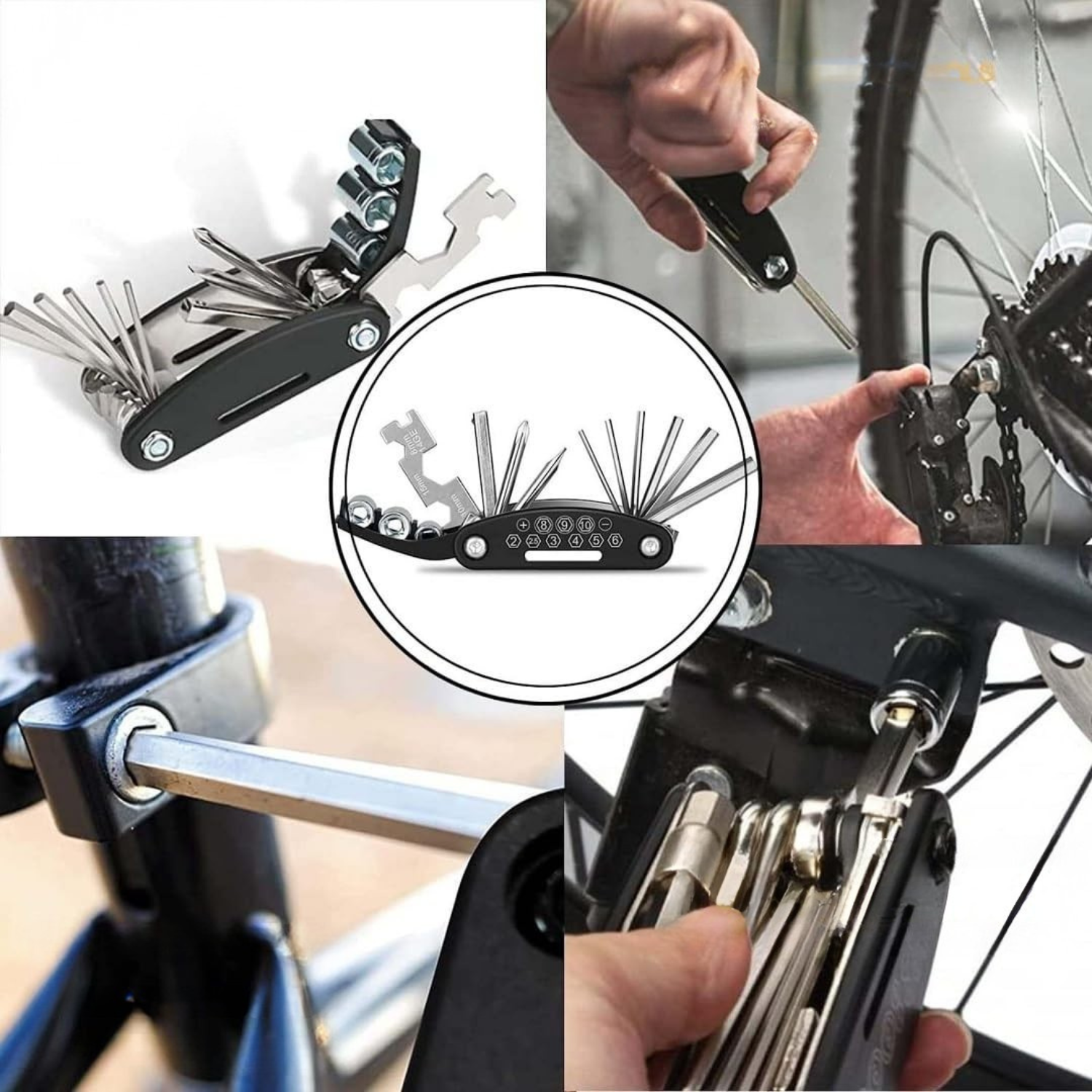 Cycle 16 in 1 Cycle Tool kit Multi-Purpose Mountain Cycle Repair Tool kit Allen Key Spoke Cycle Tool kit Set All Cycle