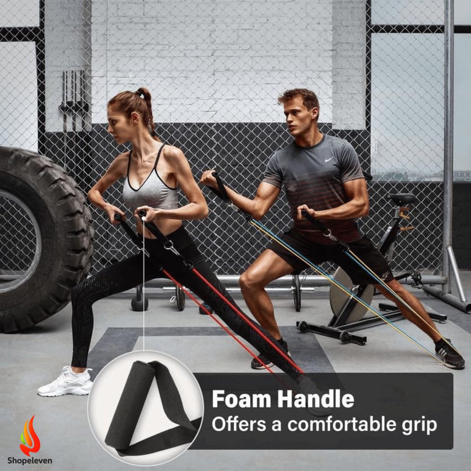 Premium 11-in-1 Exercise Band Set – Fitness Resistance Tubes with Handles, Door Anchor, Ankle Strap & Travel Bag