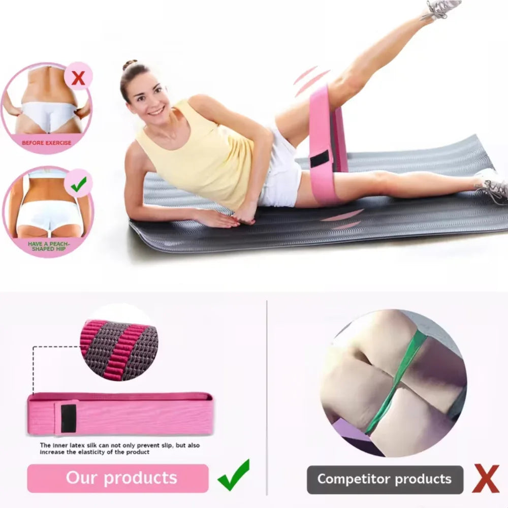 3pcs Elastic Yoga Resistance Band for Women - Thigh, Leg, and Hip Training - Pilates Stretch Belt for Home Gym Fitness Exercise, Lightweight Workout Gear, Hand Wash Only, Women's Fitness, Workout Beginners - Shopeleven