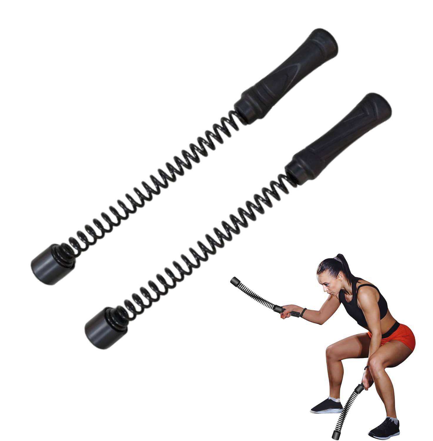 Ropeless Battle Rope for Home & Gym | Full Body Workout, Cardio, Strength Training | Portable Fitness Tool for Fit, Crossfit, Core & Endurance (Black)