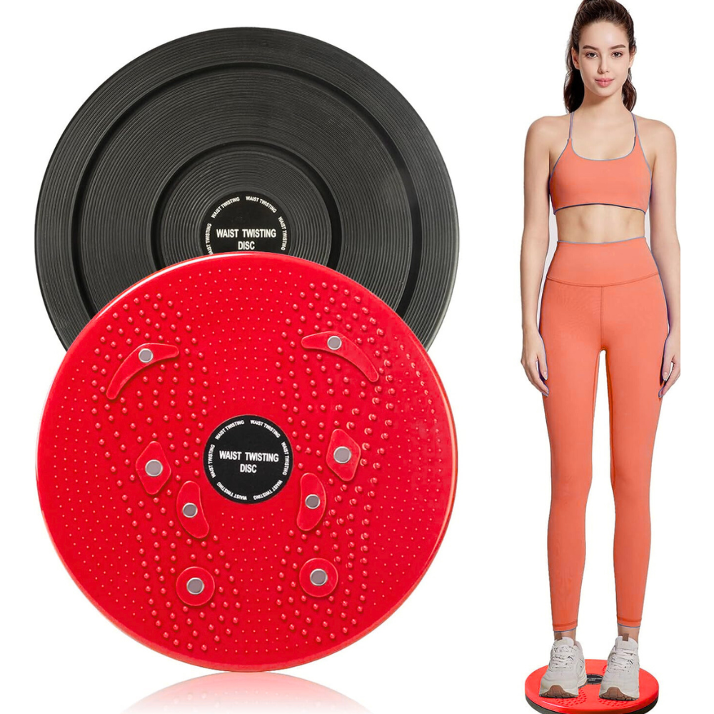 Tummy Twister, Tummy Trimmer, Abs Roller & Shaper, Exercise Machine, Non-Slip Surface, Red