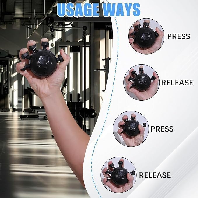 Eagle Claw Hand Grip Strengthener Ball – 20-45KG Resistance, Ergonomic Finger Exerciser for Athletes, Climbers, Musicians, Stress Relief, Therapy & Grip Training..1 Psc