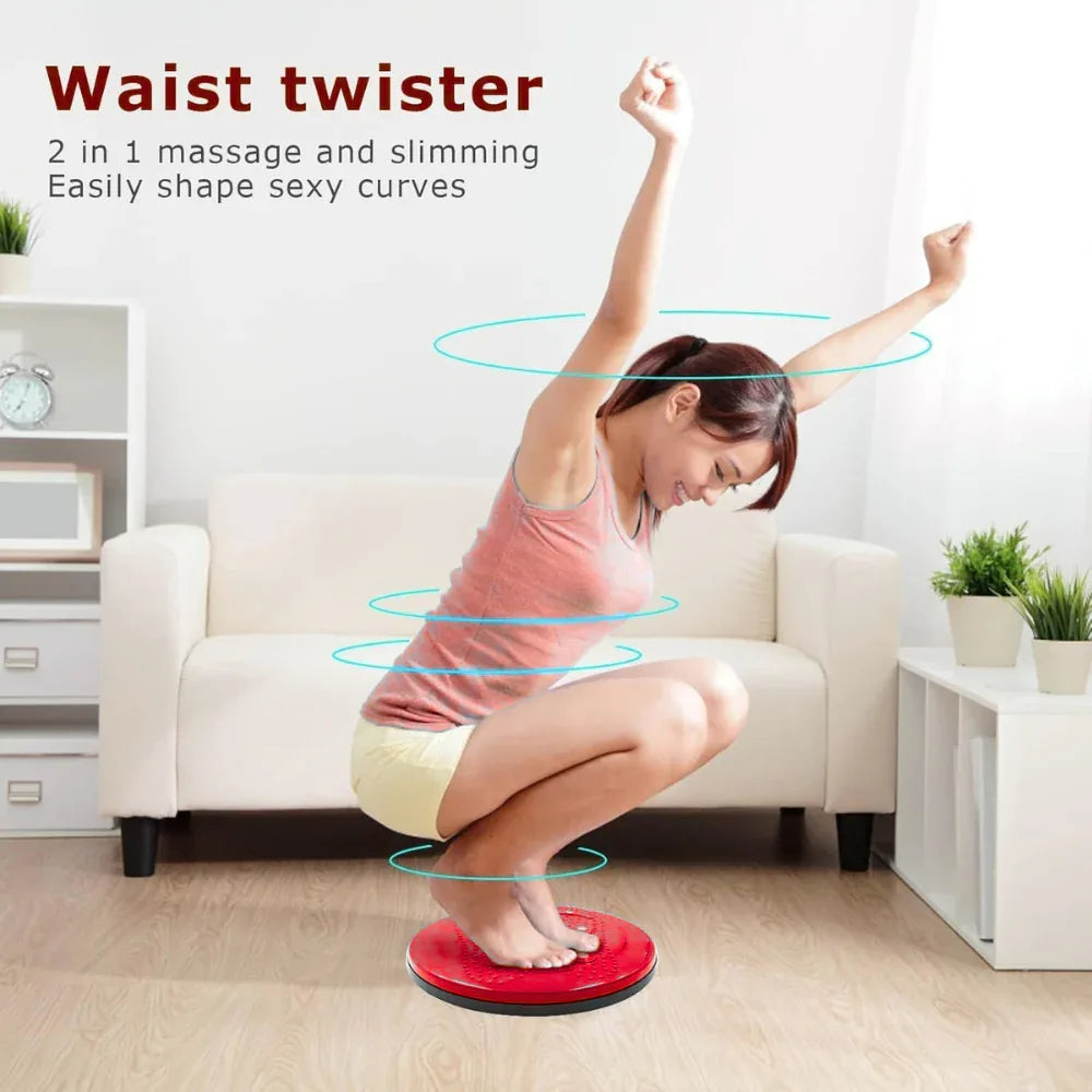 Tummy Twister, Tummy Trimmer, Abs Roller & Shaper, Exercise Machine, Non-Slip Surface, Red - Shopeleven
