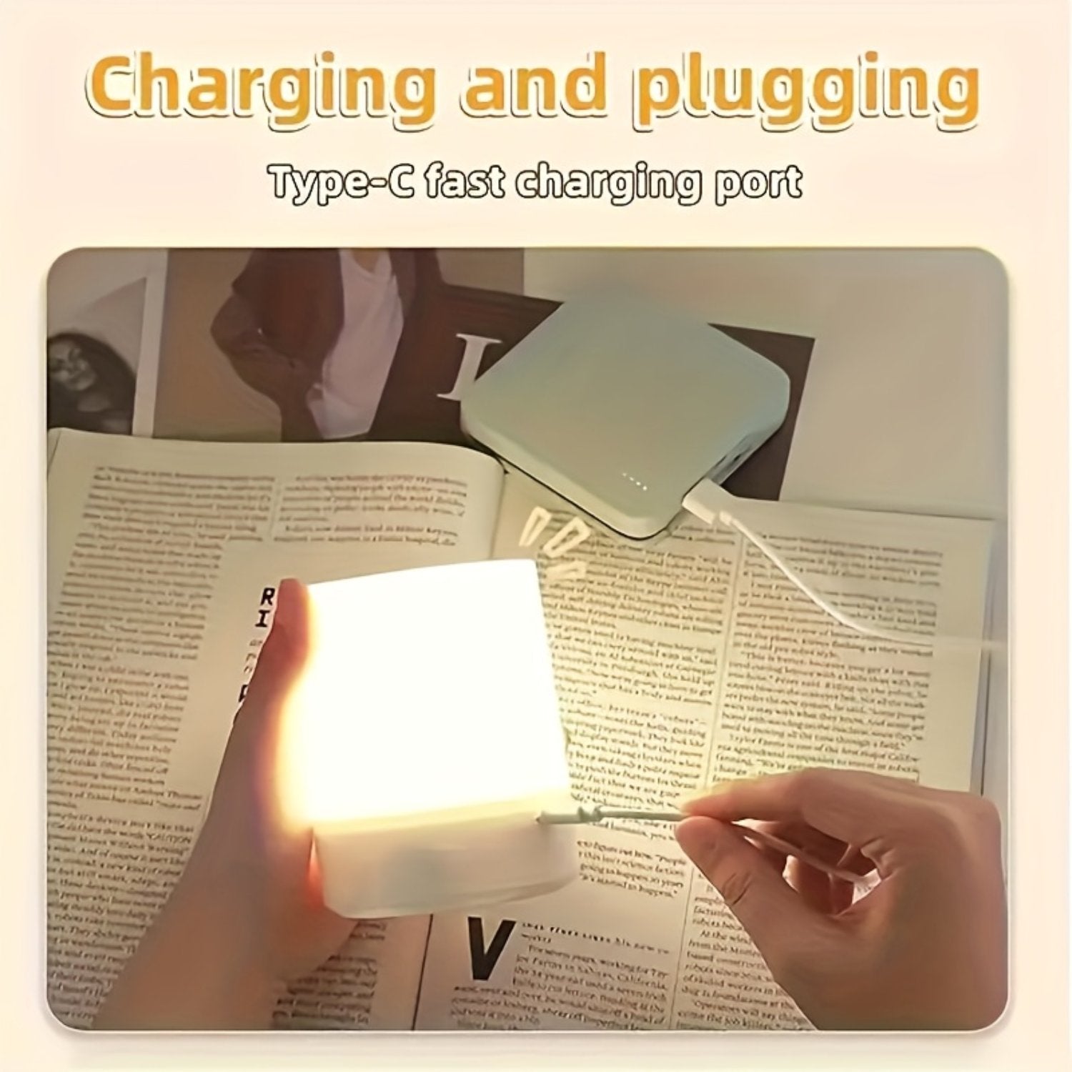 Shopeleven Touch Control LED Night Light Table Lamp, USB Rechargeable, Dimmable, with Remote Control, Plastic, White, for Bedroom, Living Room and Study (Night Light)